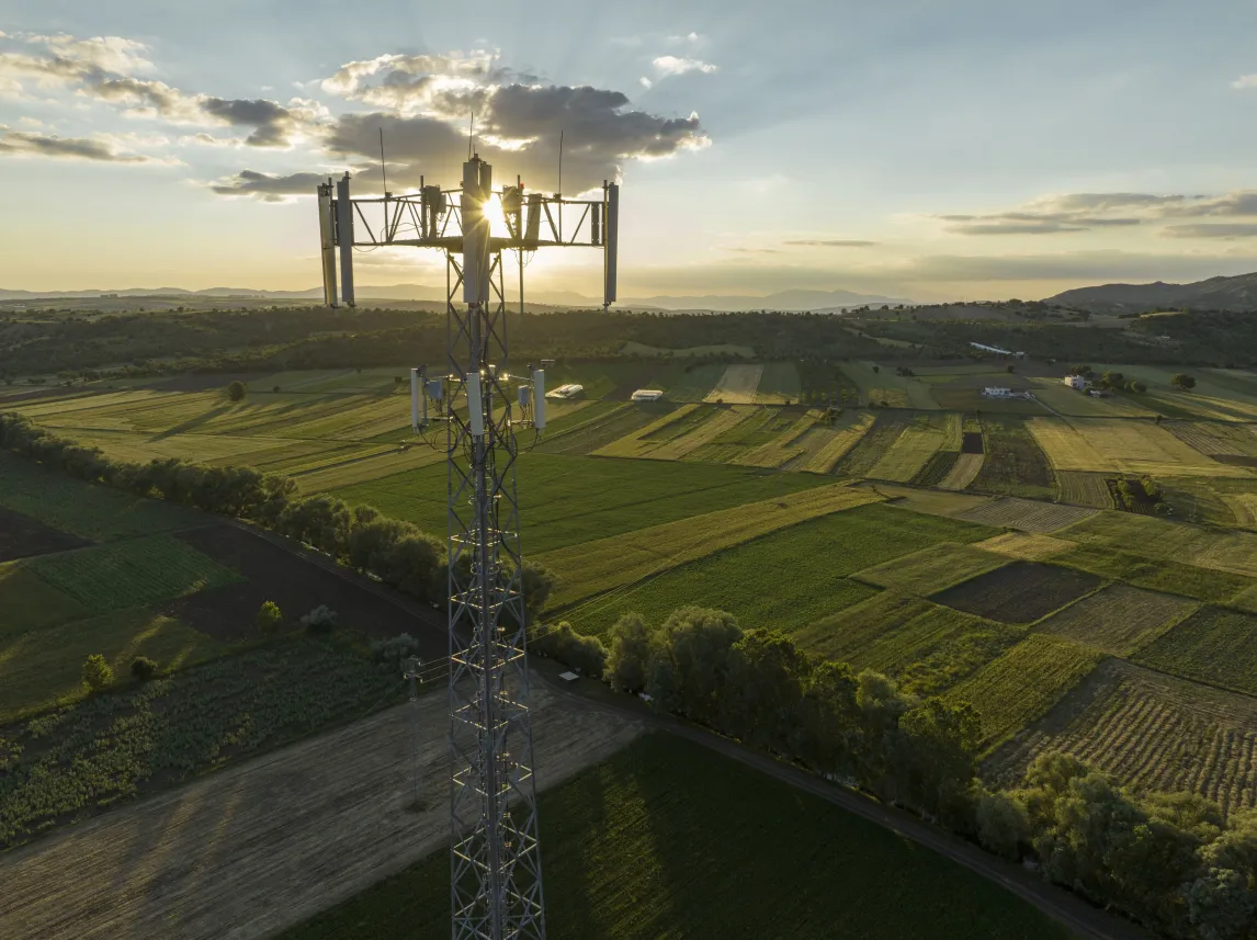 Communications Tower in Antalya, Turkey. Taken via drone.