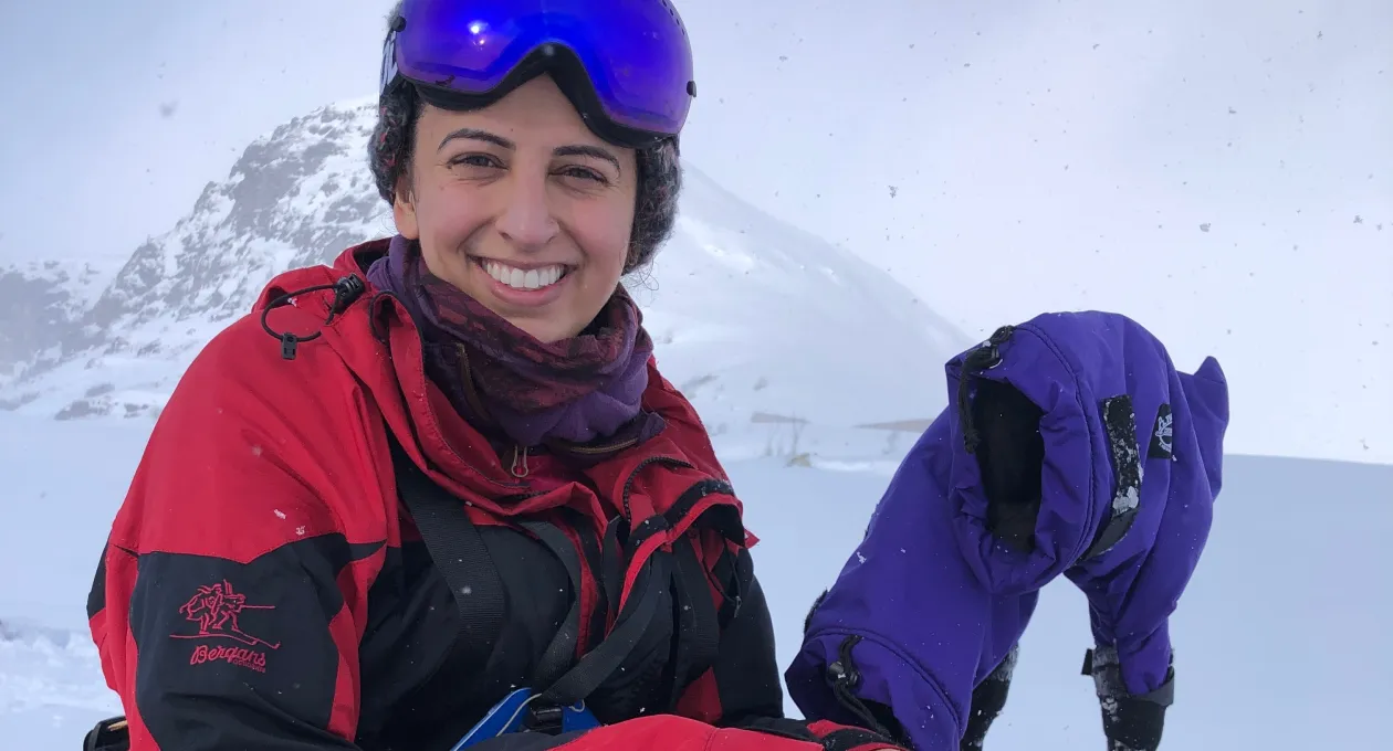 Smiling women in the South Pole