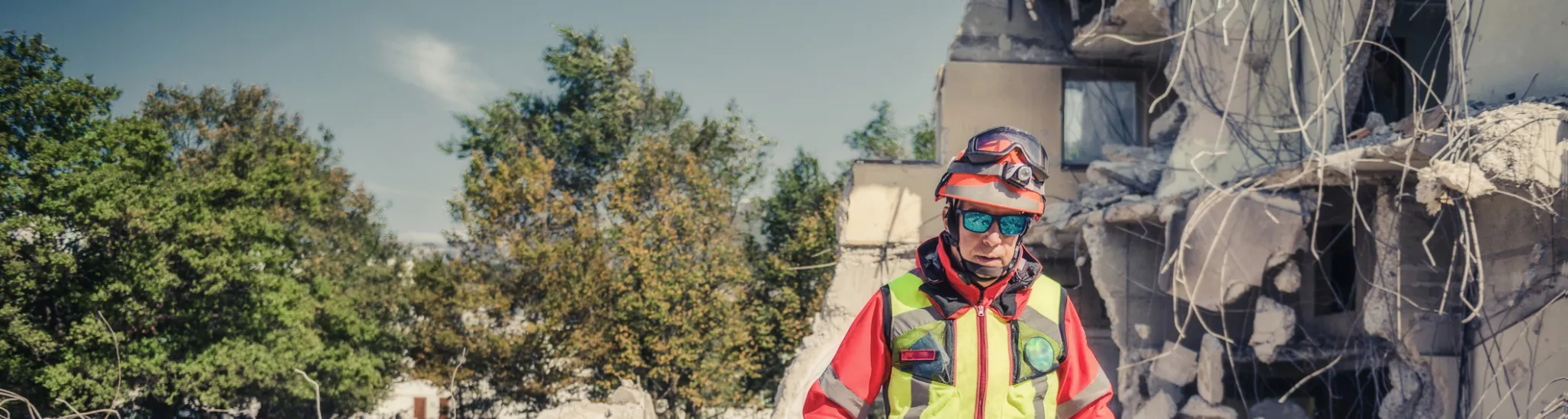 natural disaster response worker