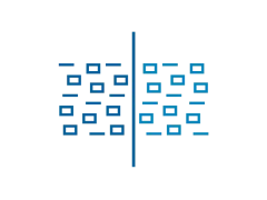 Icon of blue squares - representing Iridium Burst Services