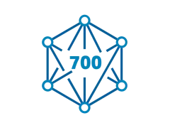 Icon of 6 connected data points - representing Iridium Certus 700