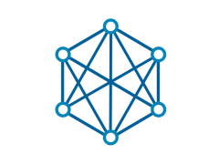 Icon of 6 connected data points - representing Iridium Certus