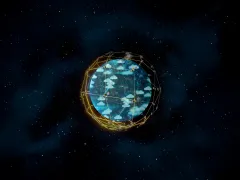 Illustration of Earth surrounded by orbiting satellites connected by glowing golden lines, representing a global data network. Text reads “Iridium CloudConnect powered by AWS” against a starry outer-space background.