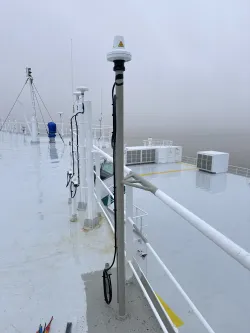 Siem Confucius on a ship sailing through the fog