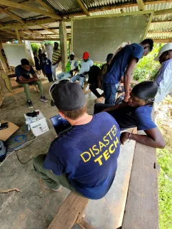 Disaster Tech team actively working in the field