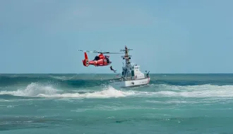 Picture of Coast Guard training operation action