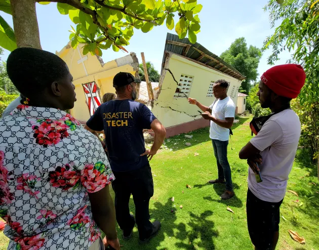 Disaster Tech team actively working in the field