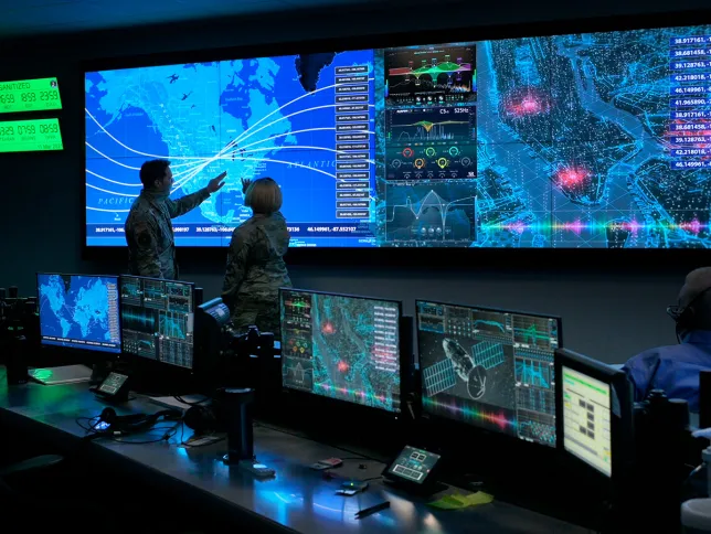 Global Lightning exercise tests multi-domain space capabilities Many operations during U.S. Space Command's recent Global Lightning exercise were based in the command's joint operations center.