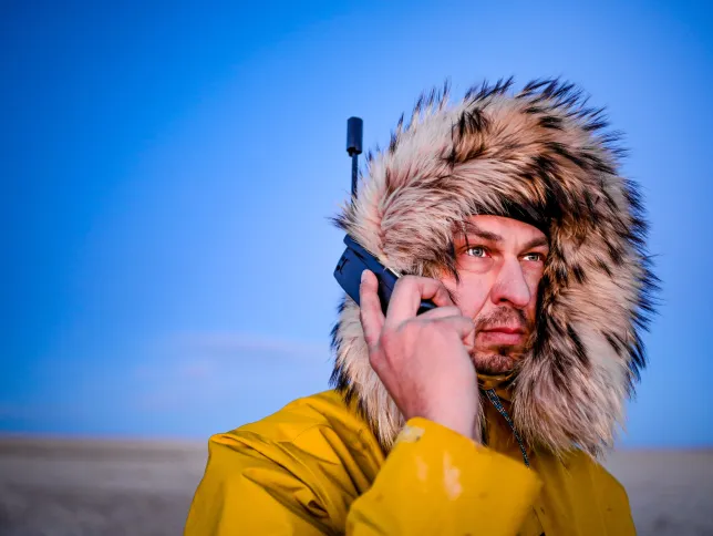 A person using device