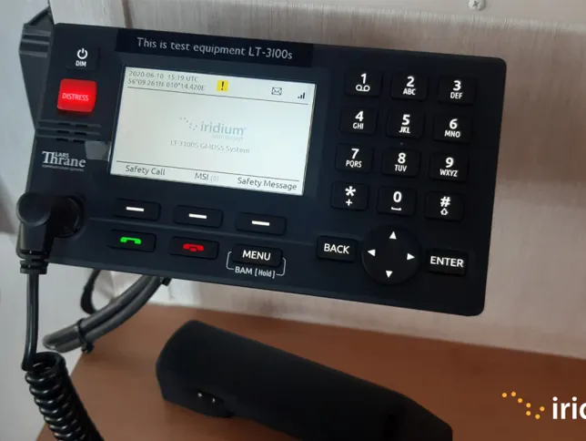Iridium connected GMDSS equipment