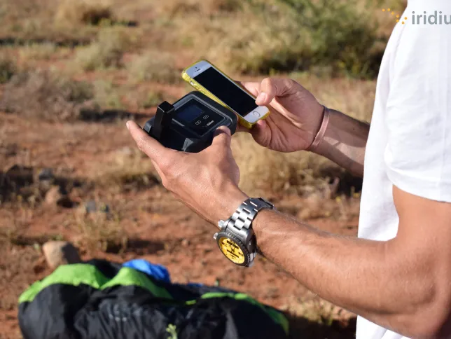 Iridium Go! in use