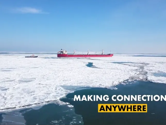 Iridium Endless Possibilities Video Thumbnail, featuring a ship traveling through ice