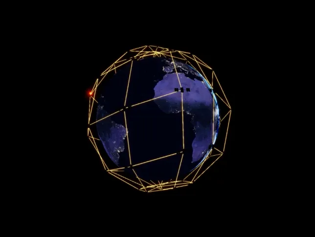 Earth with connected connection points surrounding