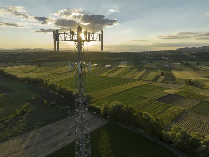 Communications Tower in Antalya, Turkey. Taken via drone.