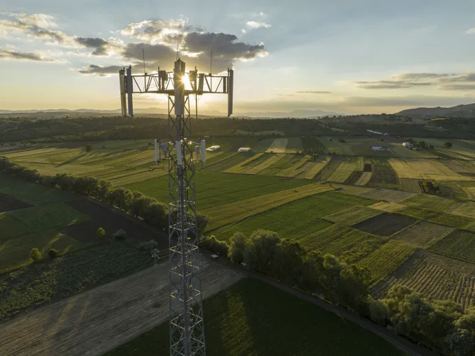 Communications Tower in Antalya, Turkey. Taken via drone.