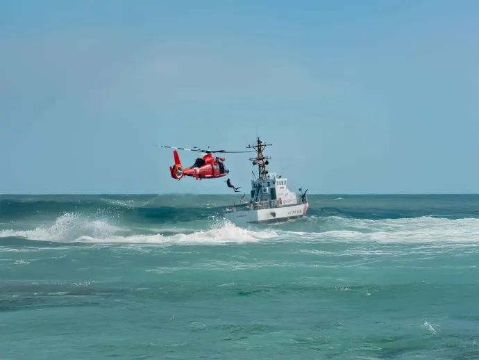 Picture of Coast Guard training operation action
