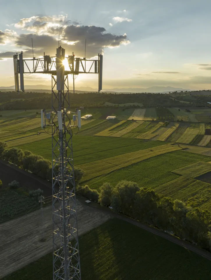 Communications Tower in Antalya, Turkey. Taken via drone.