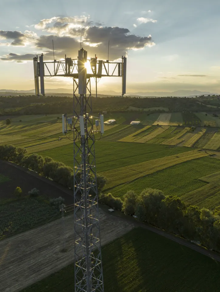 Communications Tower in Antalya, Turkey. Taken via drone.