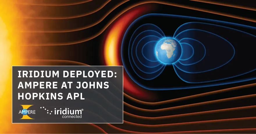 Image of Earth with Iridium Deployed title overlayed 