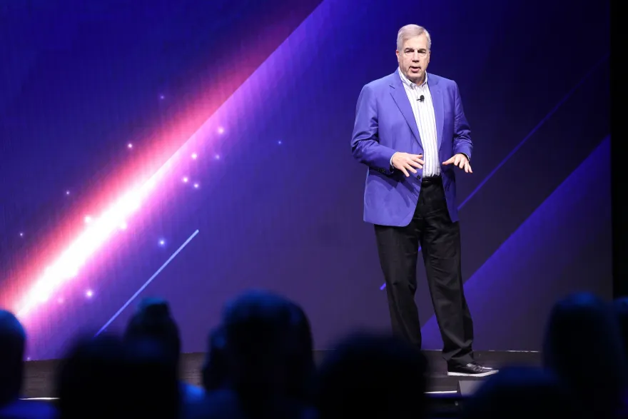 Matt Desch speaking at a conference