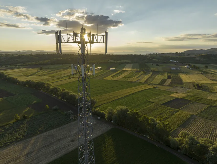Communications Tower in Antalya, Turkey. Taken via drone.