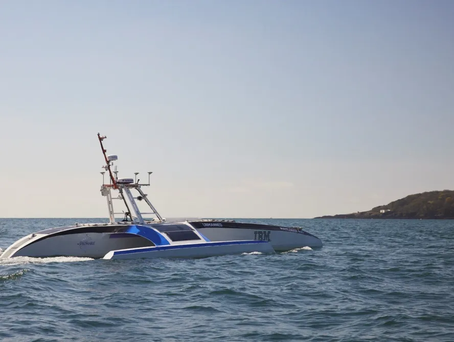 Photo Credit: IBM/Promare - The Mayflower Autonomous Ship equipped with an Iridium Certus terminal.
