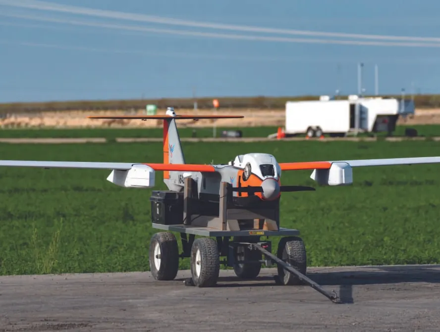 AirRanger UAV on a runway.