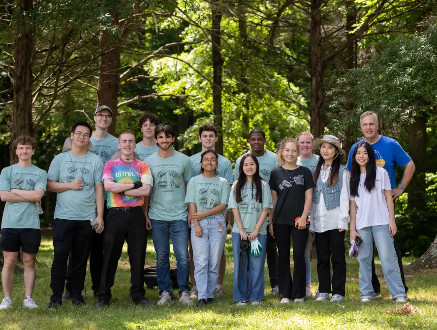 A group of Iridium interns and CEO Matt Desch volunteering at Impact Day.