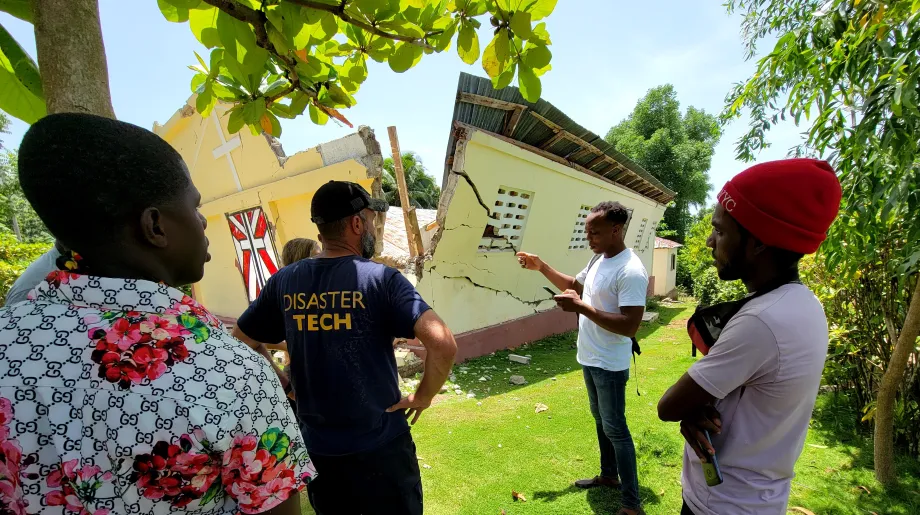 Disaster Tech team actively working in the field