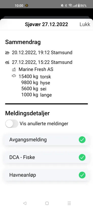 SG Marine Catch Report App
