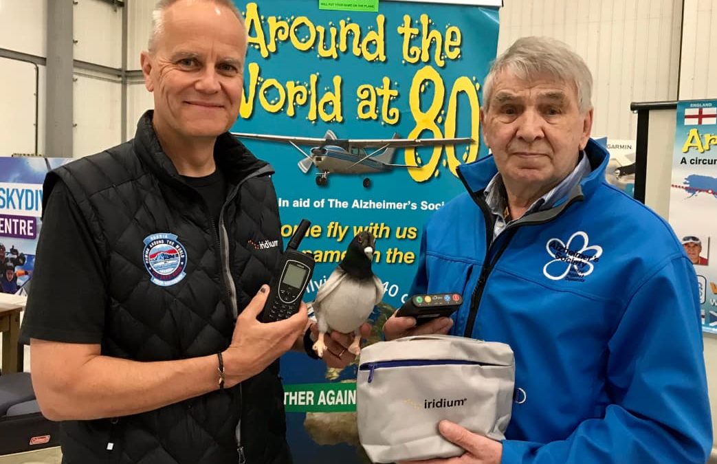 Dan Mercer, Regional VP EMEA/R, visited with Jim & Dot who are taking Iridium on their journey around the world in aid of The Alzheimer’s Society.