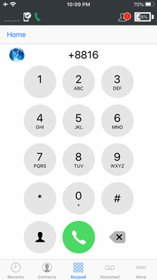 Iridium GO! App Keypad Dialer