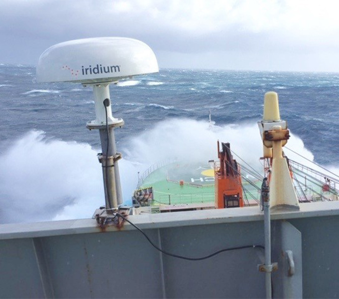 Iridium Pilot installed on a ship