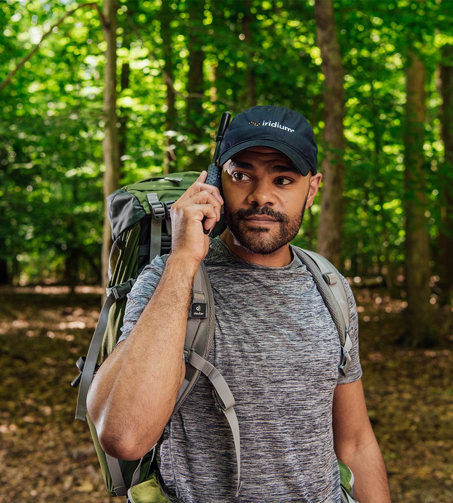 Man makes voice call from remote location using Iridium