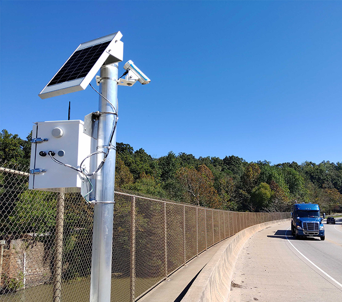 FTS CAWS Monitor in use by road